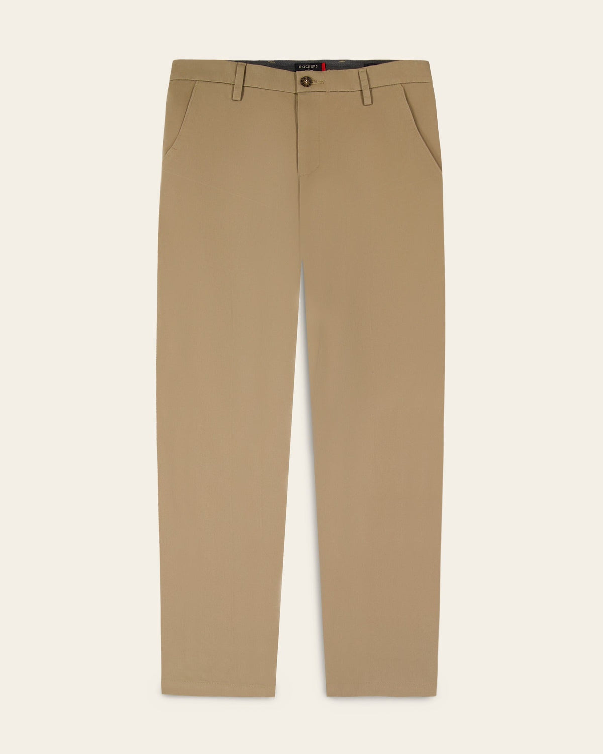 Stretch Twill Khaki Pants with Wrinkle-Resistant Fabric for Office Wear