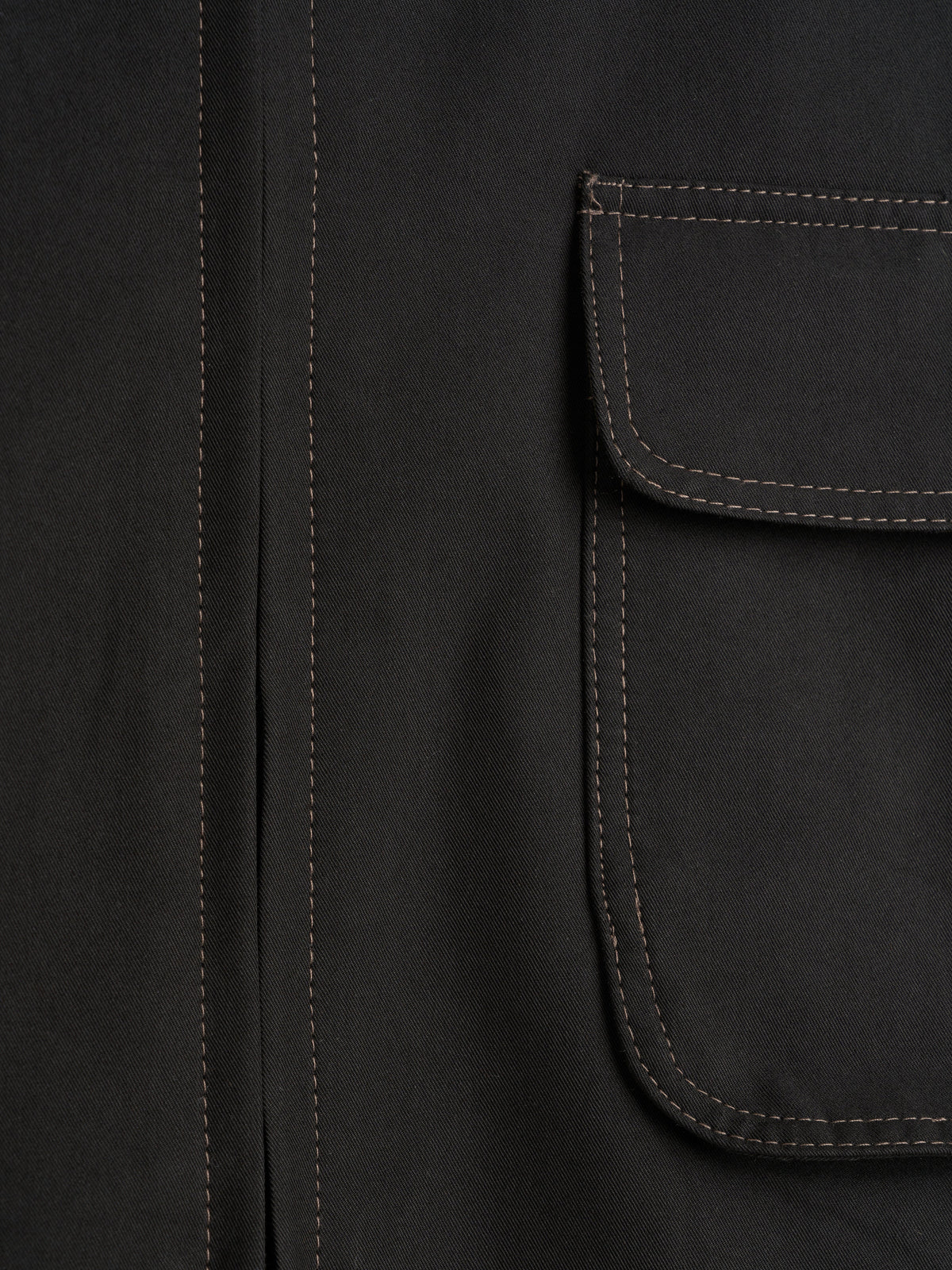 Hooded Jacket with Storm Collar and Four Pockets, Graphite Grey