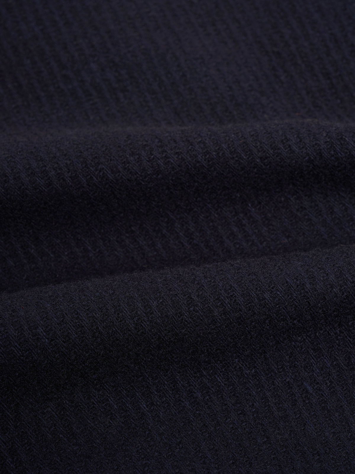 Navy Wool Twill Field Jacket with Four Pockets and Rear Adjusters