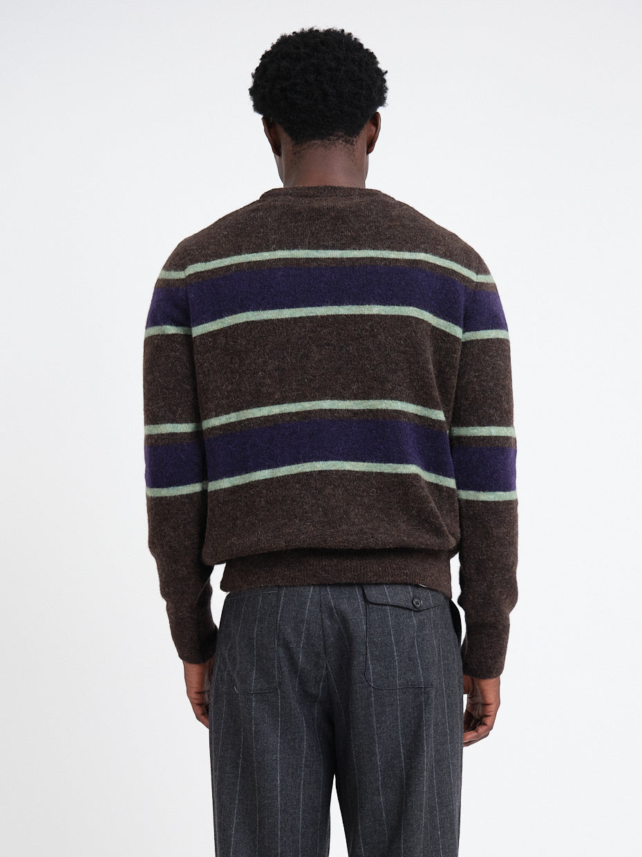 Striped Jumper with Alpaca Wool Blend and Elasticated Cuffs, Regular Fit