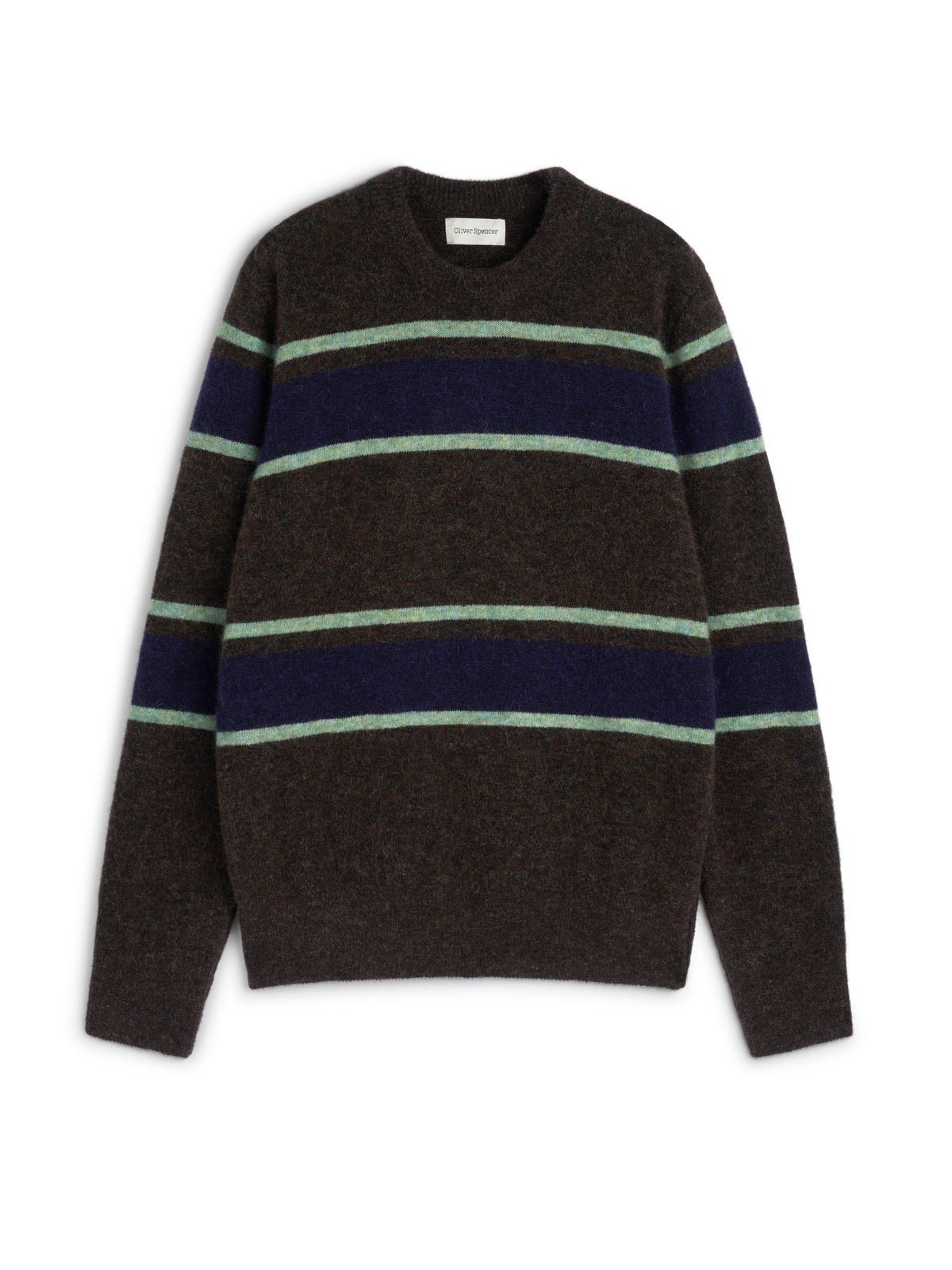 Striped Jumper with Alpaca Wool Blend and Elasticated Cuffs, Regular Fit