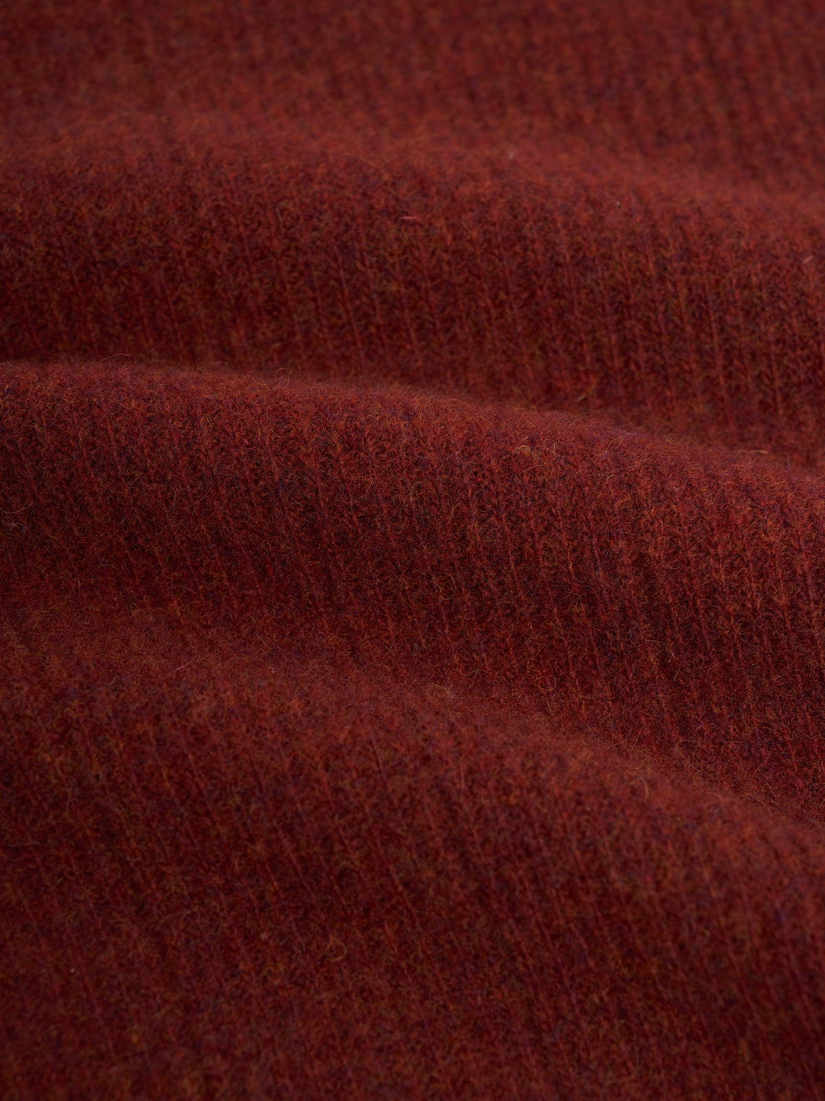 Extrafine Wool Cardigan with Spread Collar and Button Front, Red