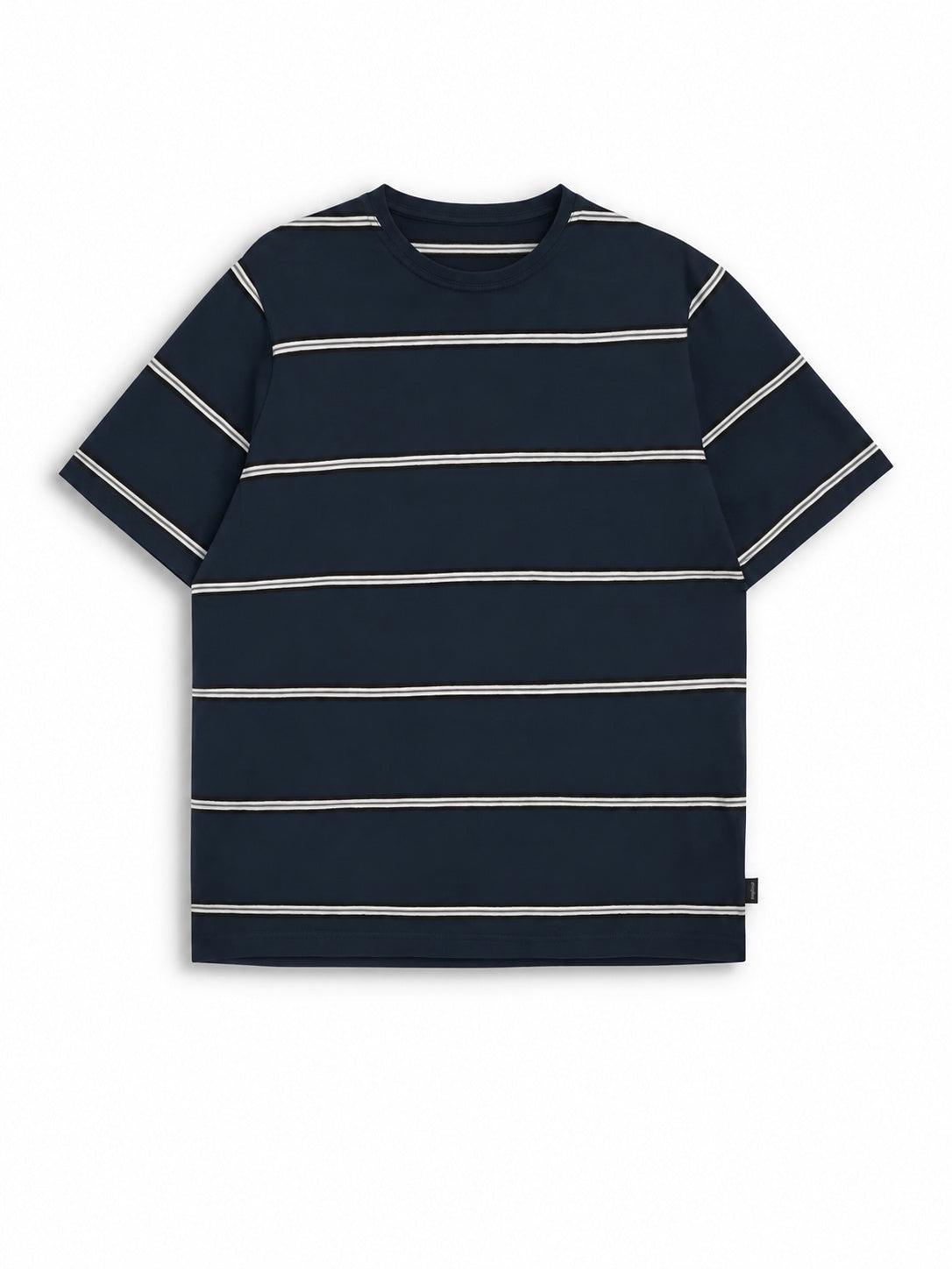 Horizontal Stripe T-Shirt in Navy Organic Cotton