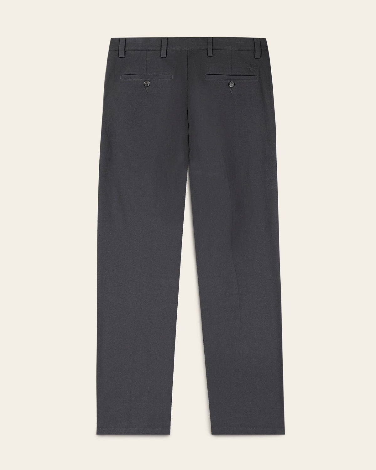 Straight Fit Pants with Stretch Fabric and Wrinkle-Resistant Treatment