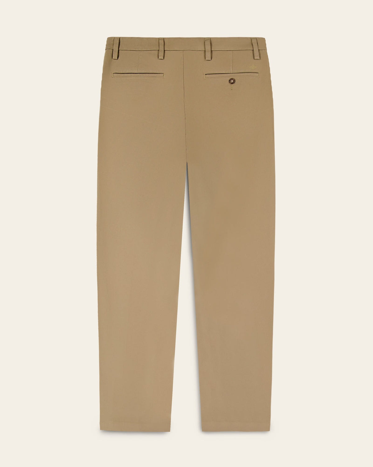 Stretch Twill Khaki Pants with Wrinkle-Resistant Fabric for Office Wear