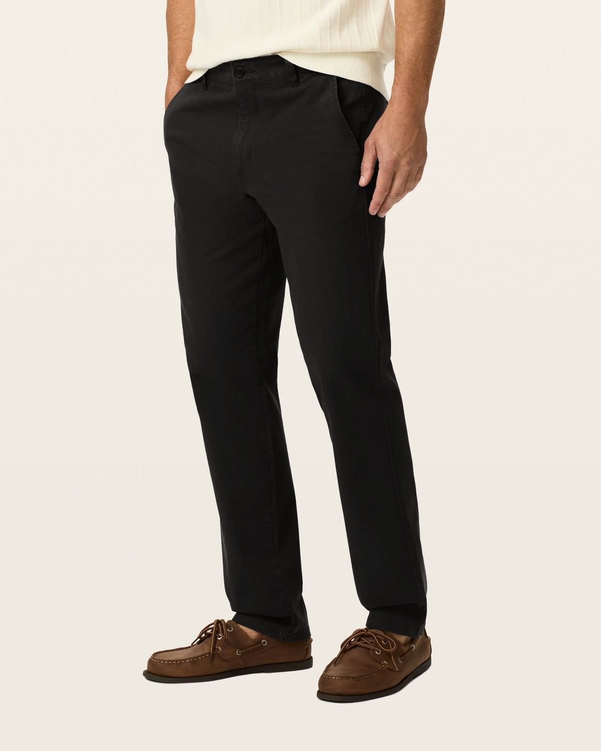 Straight Fit Chinos with Four-Way Stretch and Machine Washable