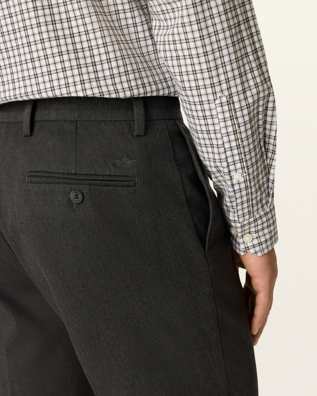 Slim Fit Khaki Pants with Stain Resistant Fabric and Stretch Material