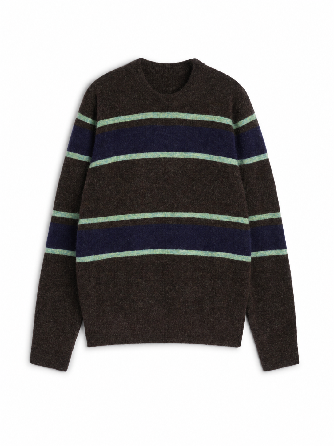 Striped Jumper with Alpaca Wool Blend and Elasticated Cuffs, Regular Fit