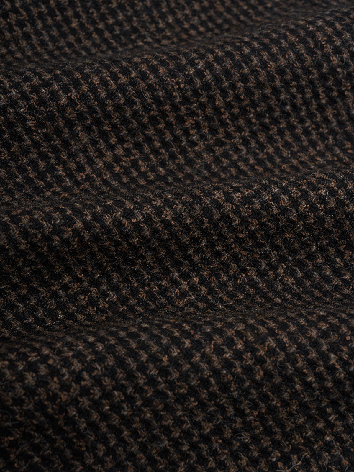 Wool-Cotton Blend Overcoat with Raglan Sleeve and Houndstooth Pattern