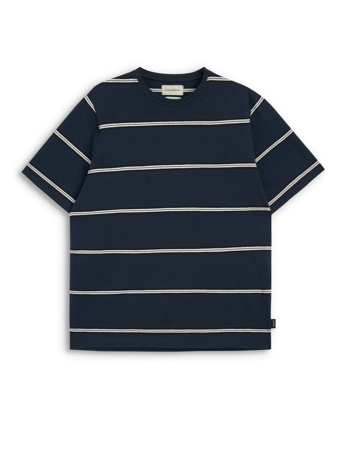 Horizontal Stripe T-Shirt in Navy Organic Cotton