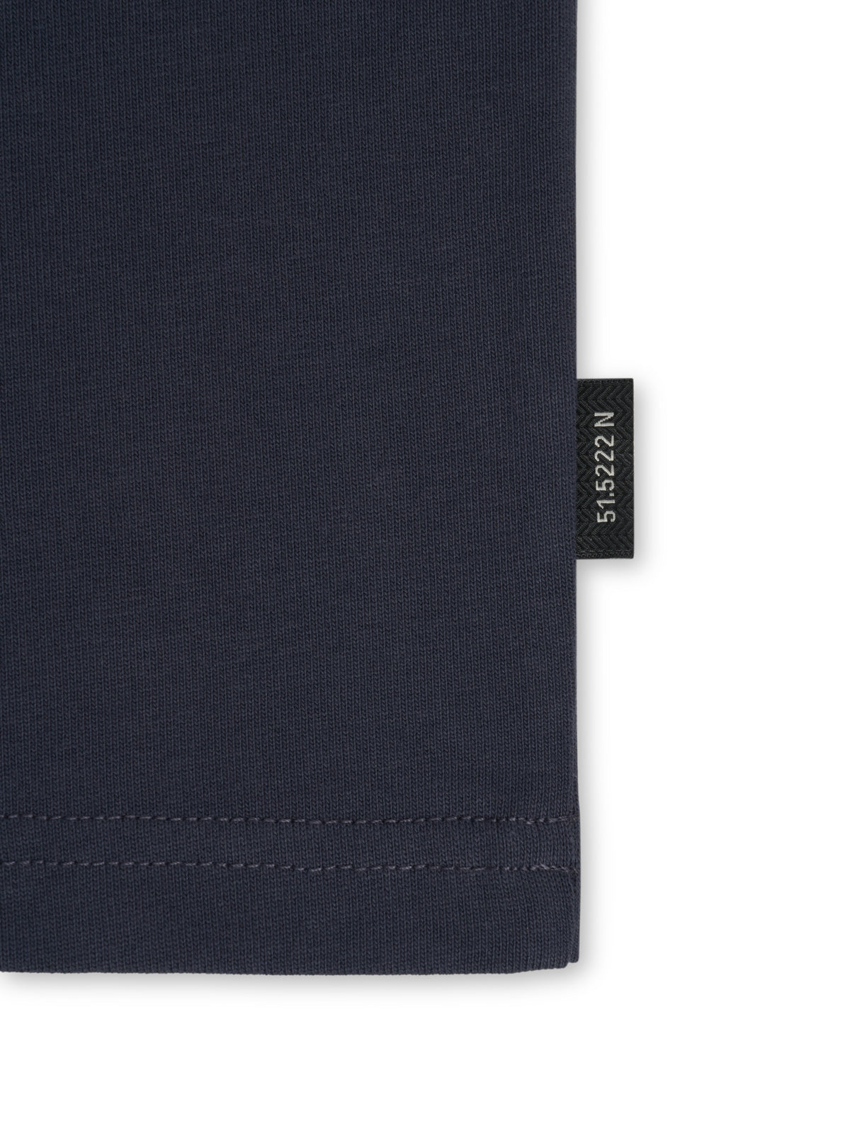 Navy Organic Cotton T-Shirt with Curved Hem and Heavier Weight for Autumn