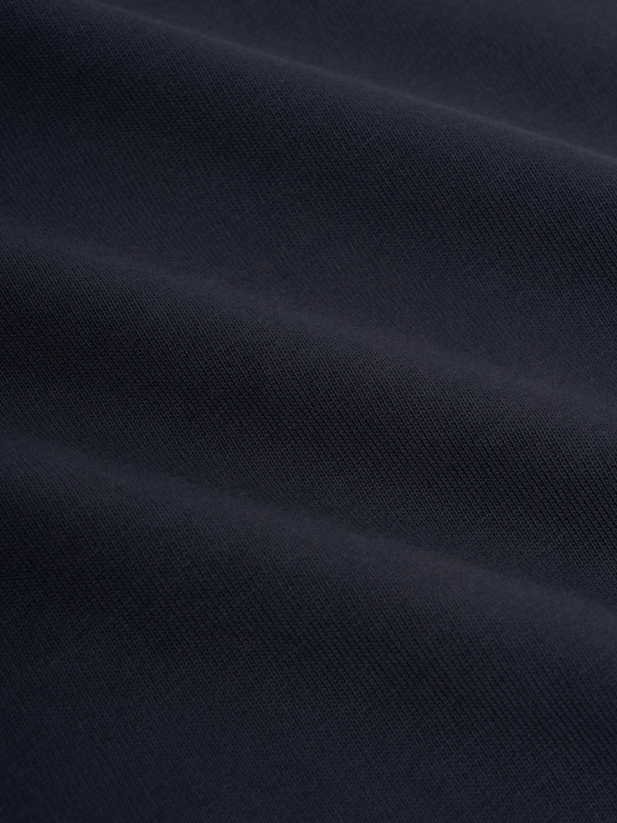 Navy Organic Cotton T-Shirt with Curved Hem and Heavier Weight for Autumn
