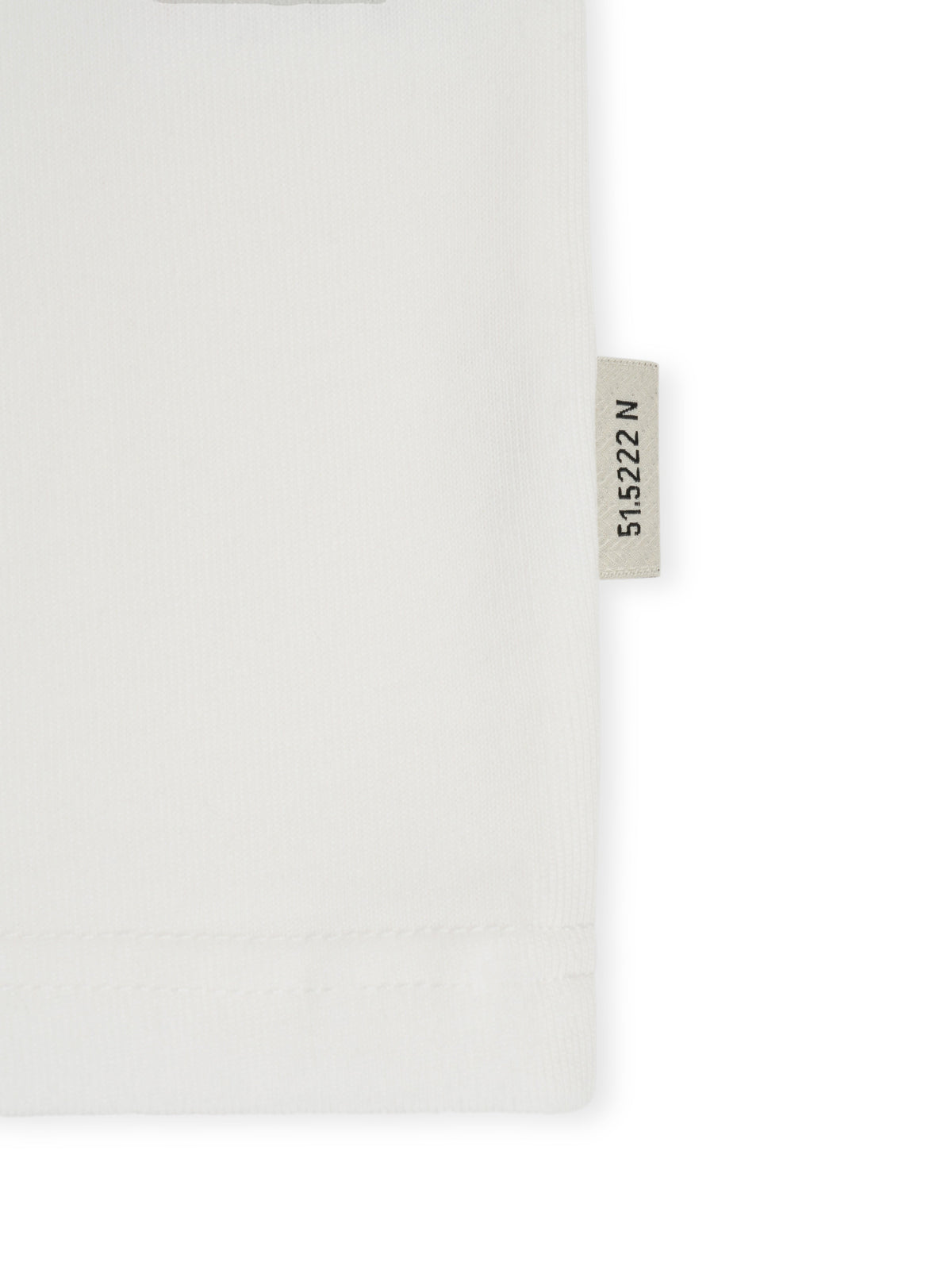 White Organic Cotton T-Shirt with Heavyweight Fabric and Curved Hem