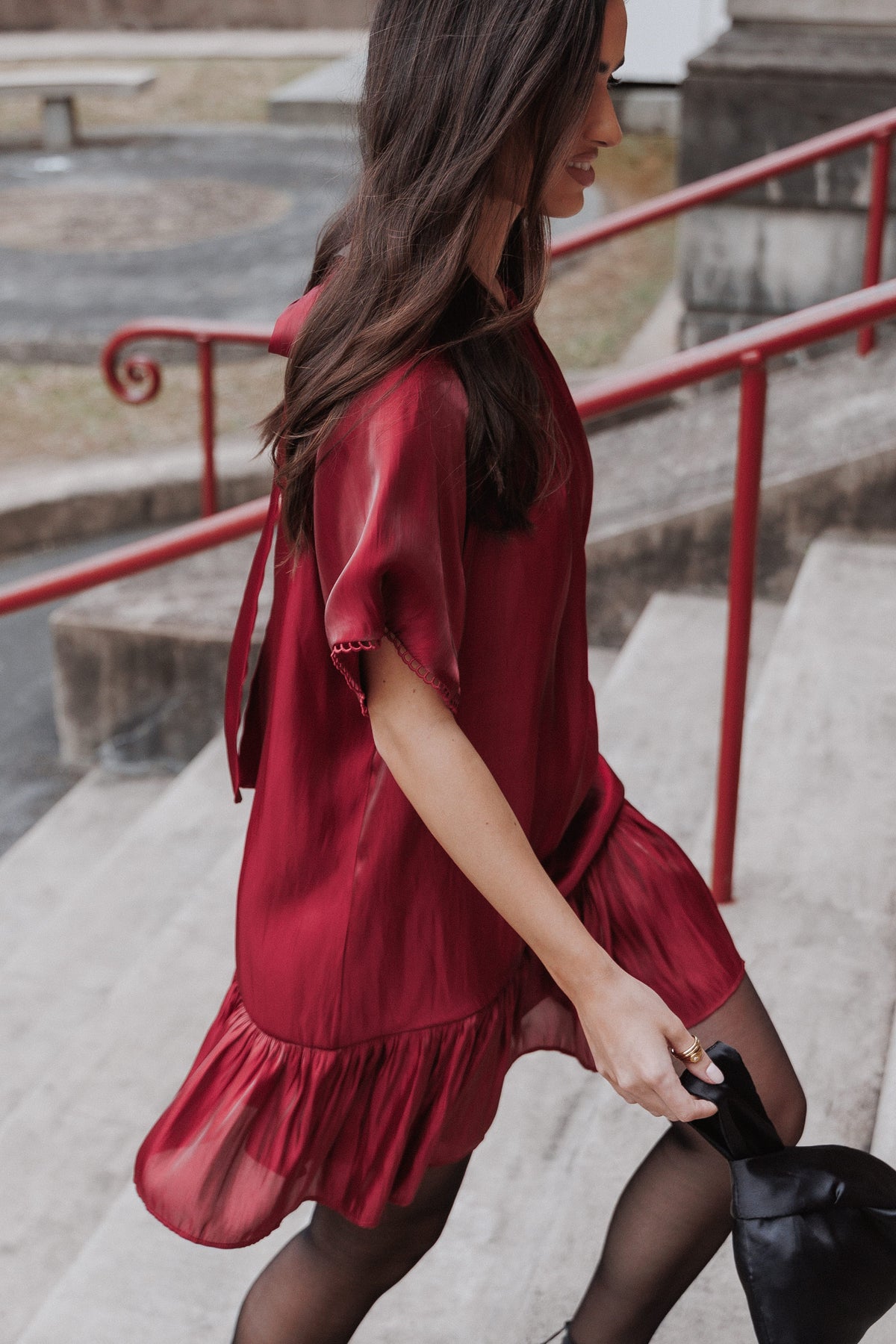 DRESSES Caden Mini Dress - Burgundy