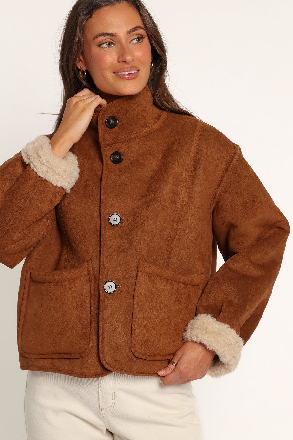 OUTERWEAR Aiden Sherling Jacket - Camel