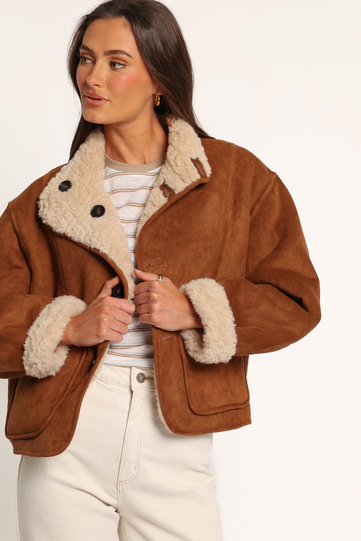 OUTERWEAR Aiden Sherling Jacket - Camel