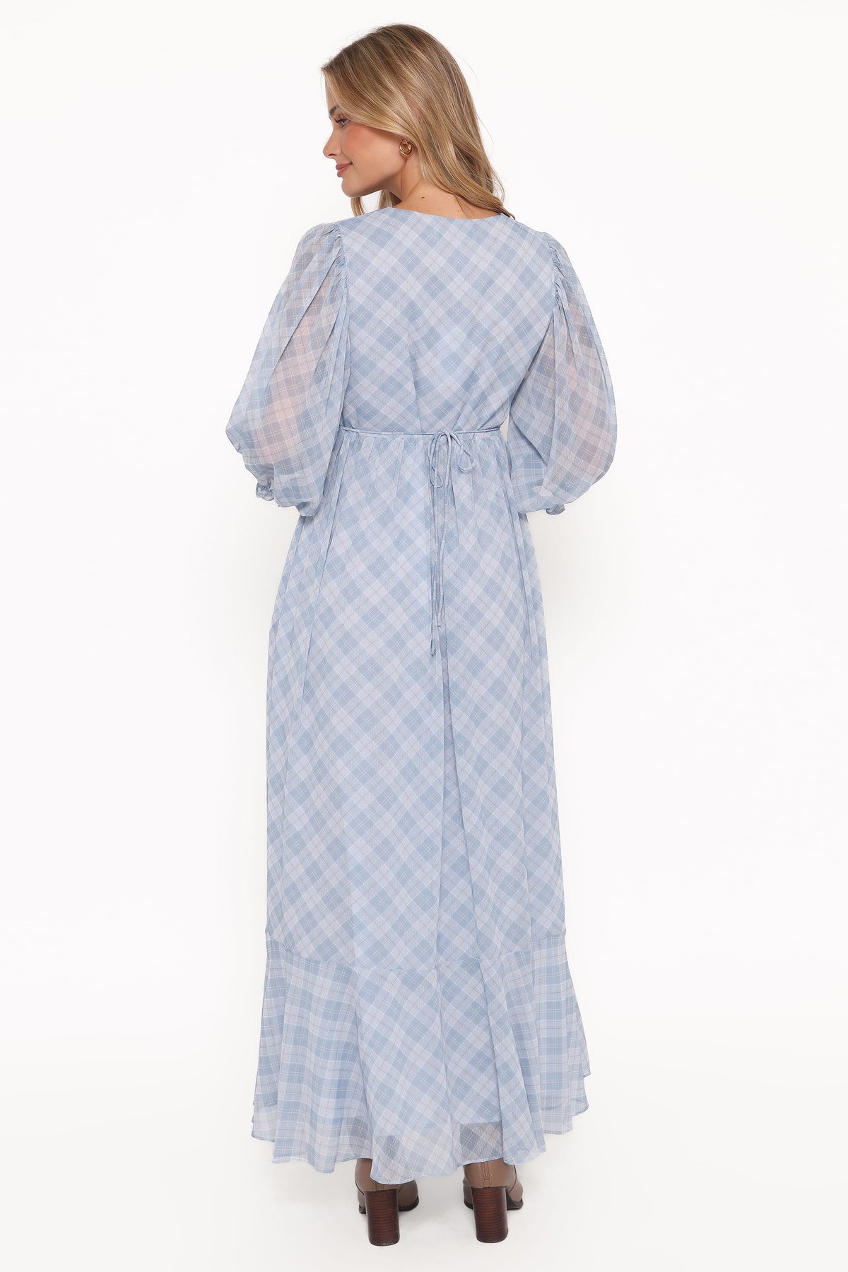 Petal and Pup USA DRESSES Cassina Maxi Dress - Blue Plaid