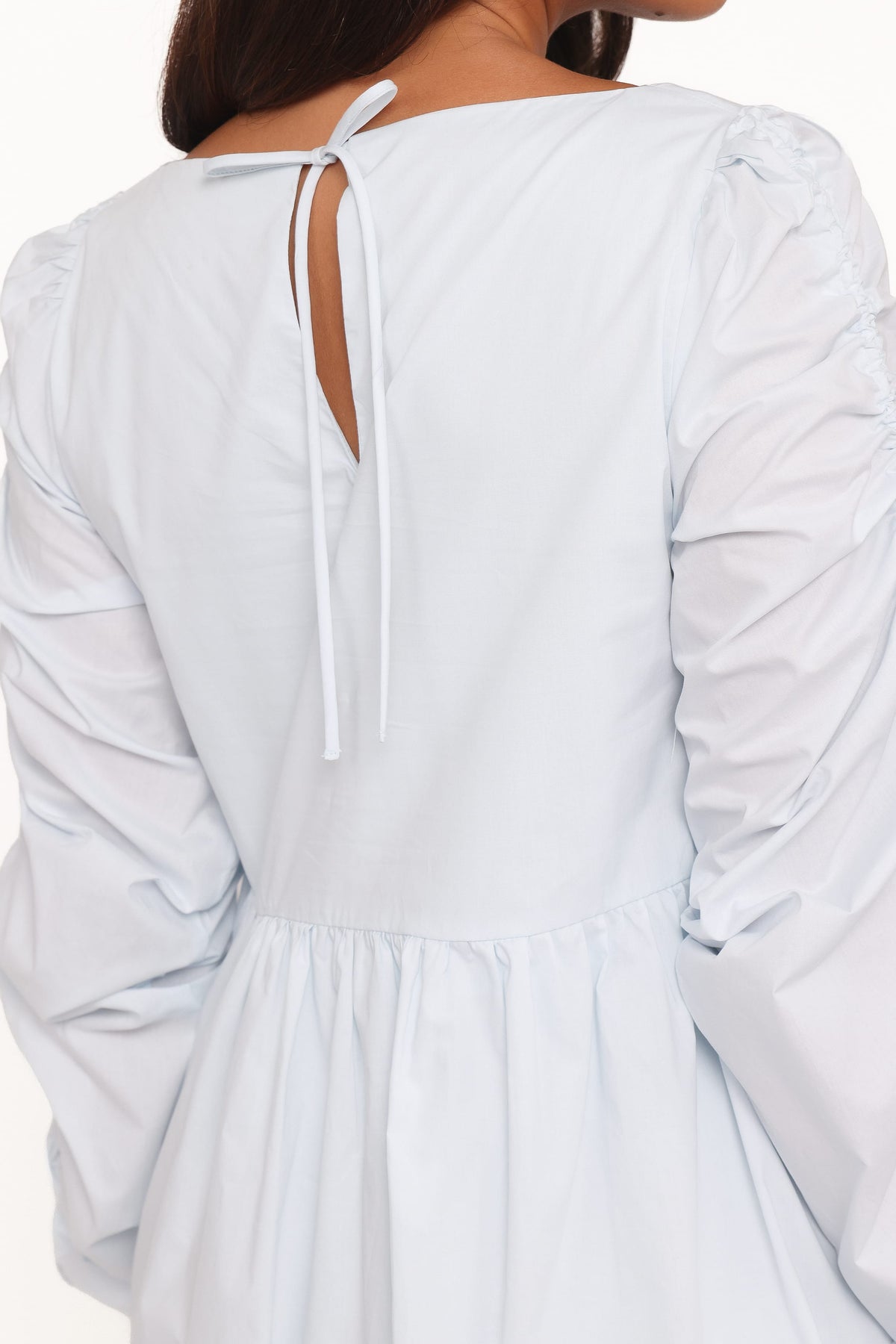 Petal and Pup USA DRESSES Micaela Long Sleeve Mini Dress - Baby Blue