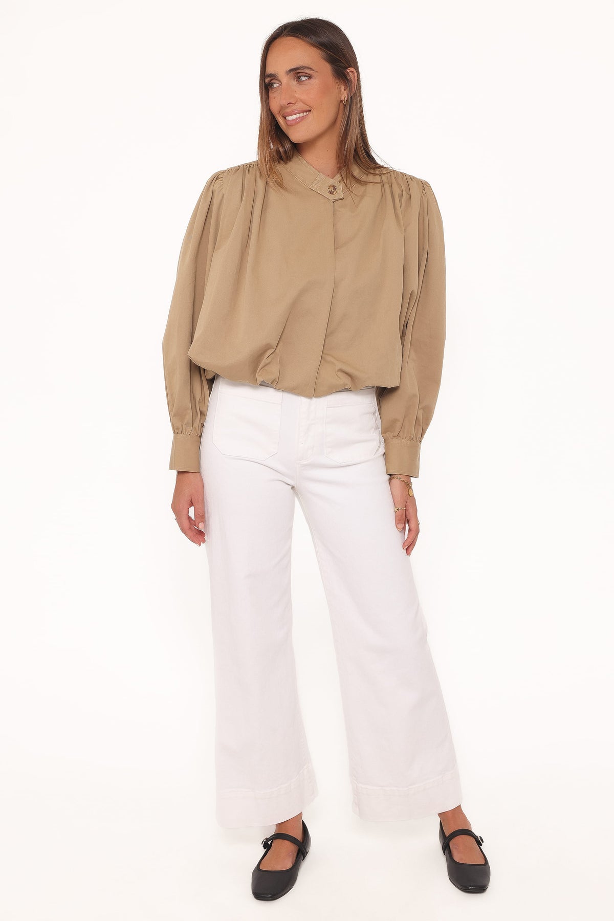 Petal and Pup USA OUTERWEAR Rory Bubble Hem Jacket - Khaki
